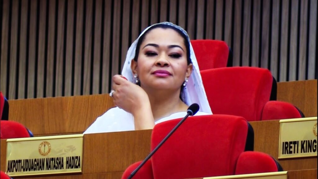 Senator Natasha Akpoti Maintain Composure As Other Senators Gather Around Akpabio Senator Natasha Akpoti Maintain Composure As Other Senators Gather Around Akpabio