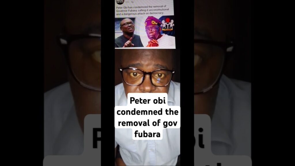 Peter obi condemned the removal of gov fubara #nigerianews #breakingnews Peter obi condemned the removal of gov fubara #nigerianews #breakingnews