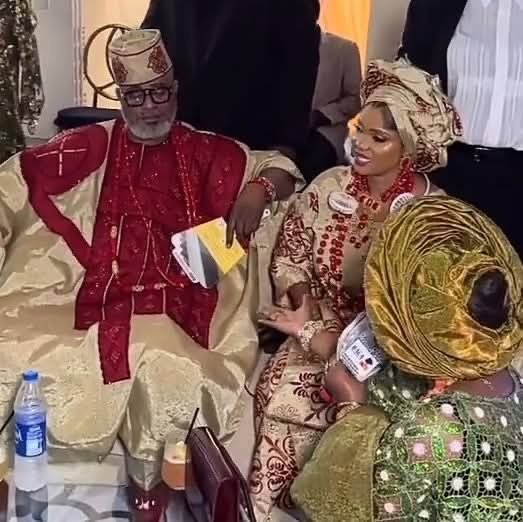 Iyabo Ojo and her ex-husband Ademidun Ojo on Priscilla’s wedding in Lagos on Thursday.