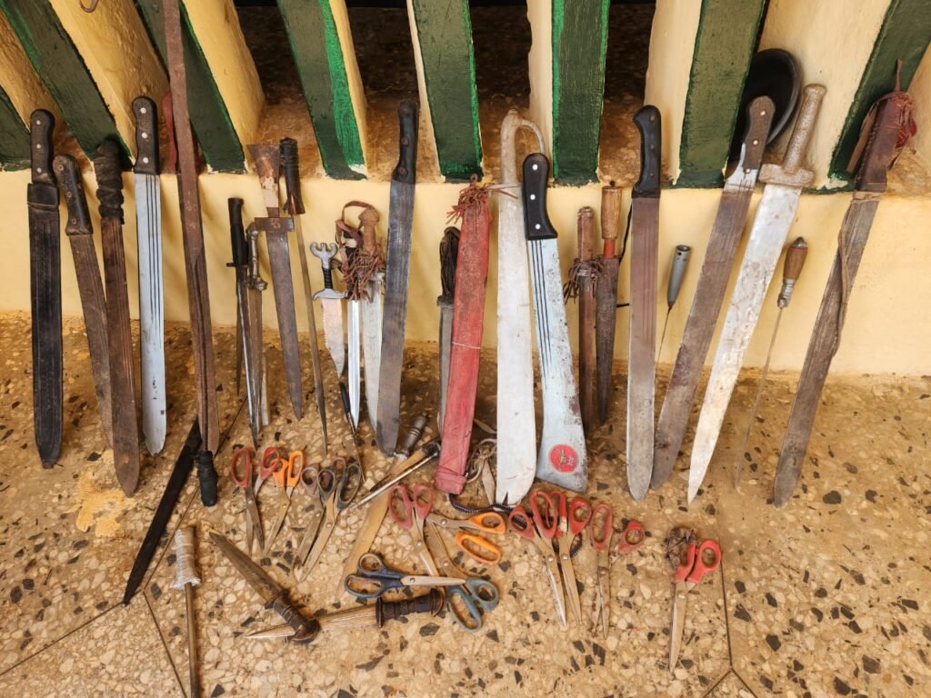 Security operatives raid hideouts in Kaduna, arrest 27, recover weapons, drugs