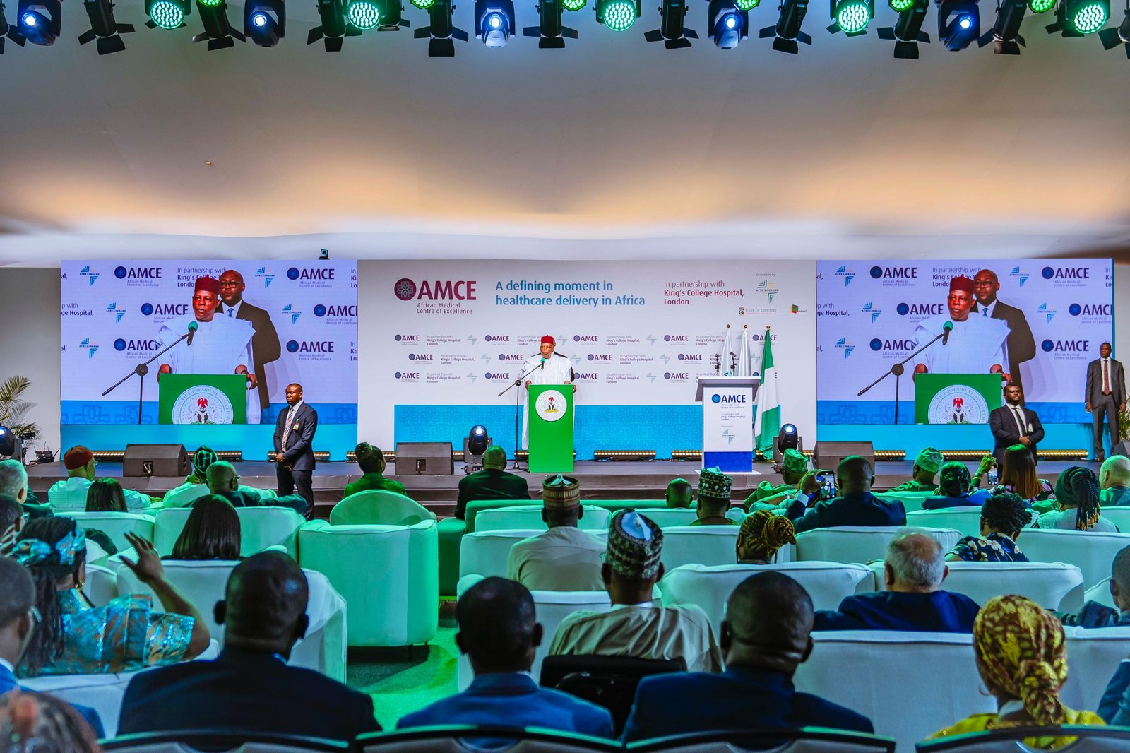 Vice President Kashim Shettima at the commissioning of the African Medical Centre of Excellence (AMCE) in Abuja