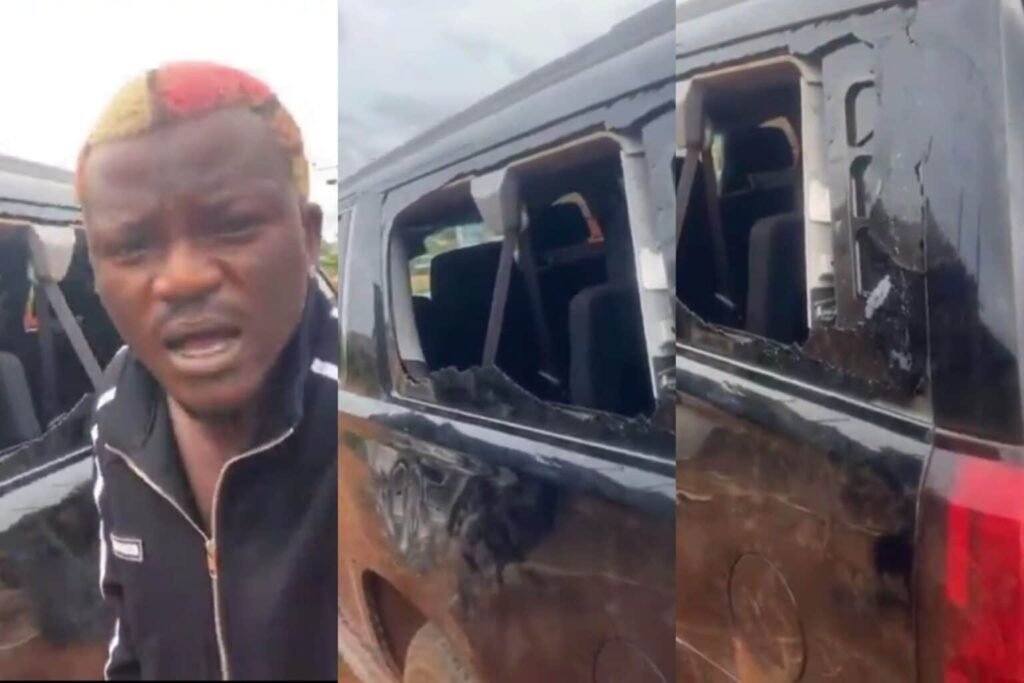 Portable Laments After His SUV Was Vandalised in Abeokuta (Video)