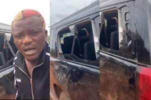 Portable Laments After His SUV Was Vandalised in Abeokuta (Video)