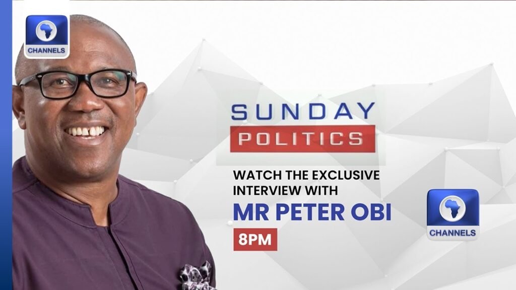 Join Us On Sunday Politics For An Exclusive Interview With Peter Obi Join Us On Sunday Politics For An Exclusive Interview With Peter Obi