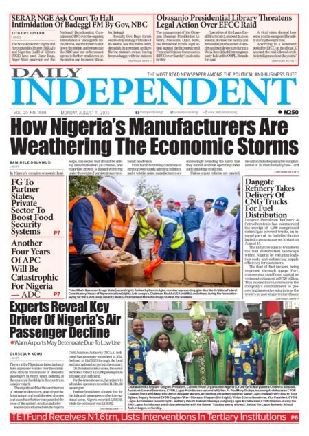 Top Stories For Today (11/08/25) – Independent Newspaper Nigeria Top Stories For Today (11/08/25) – Independent Newspaper Nigeria