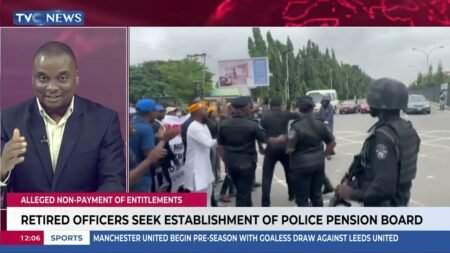 Retired Police Officers Take Protest To Force Headquarters, National Assembly Retired Police Officers Take Protest To Force Headquarters, National Assembly