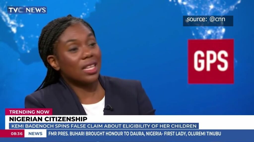 Trending Now:Nigerian Citizenship: Kemi Badenoch Spins False Claim About Eligibility Of Her Children Trending Now:Nigerian Citizenship: Kemi Badenoch Spins False Claim About Eligibility Of Her Children