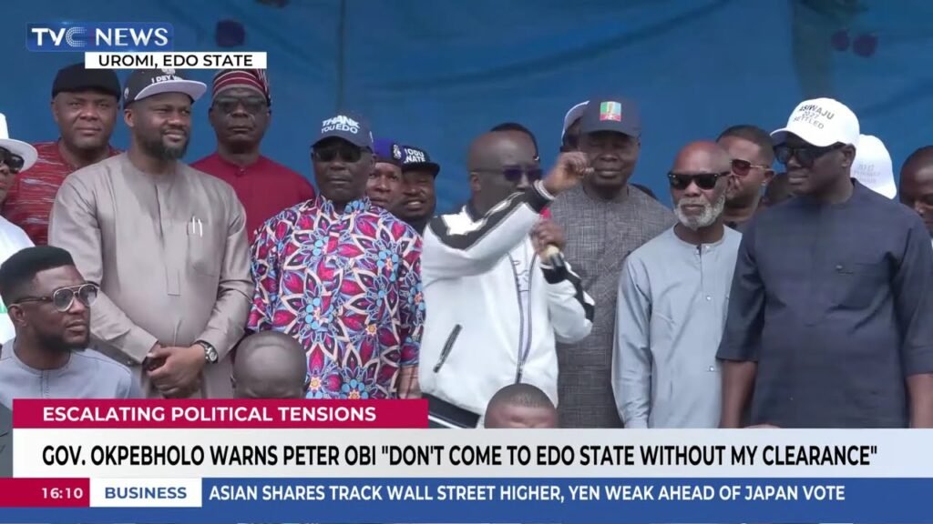 Don't Come To Edo Without My Clearance, Okpebholo Tells Peter Obi
