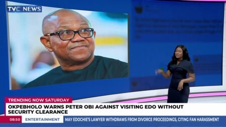 Trending Now: Okpebholo Warns Peter Obi Against Visiting Edo Without Security Clearance Trending Now: Okpebholo Warns Peter Obi Against Visiting Edo Without Security Clearance