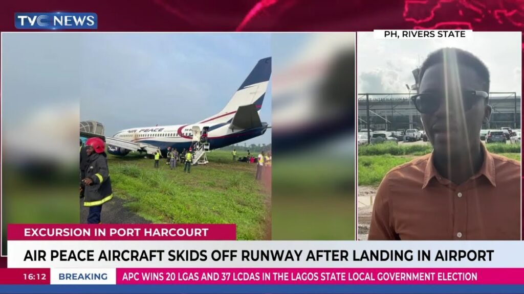 Air Peace Aircraft Skids Off Runway After Landing In Airport