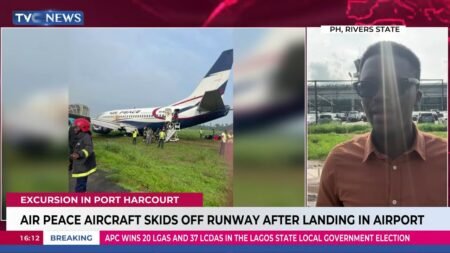 Air Peace Aircraft Skids Off Runway After Landing In Airport