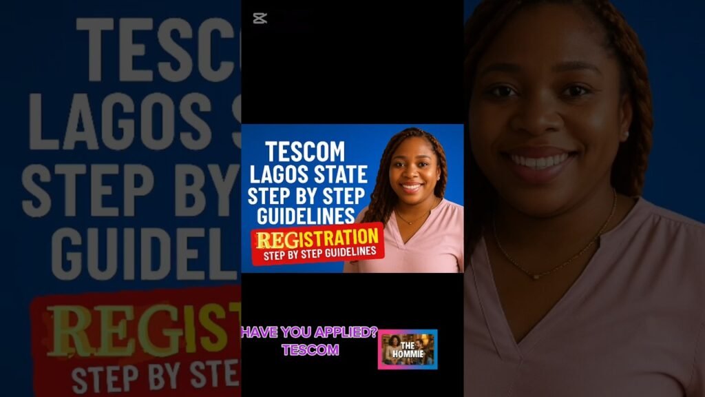 TESCOM REGISTRATION Step by Step guidelines #lagosstate #nigeria #news