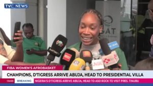 Champions, D’Tigress Arrive Abuja, Head To Presidential Villa