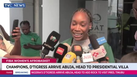Champions, D’Tigress Arrive Abuja, Head To Presidential Villa