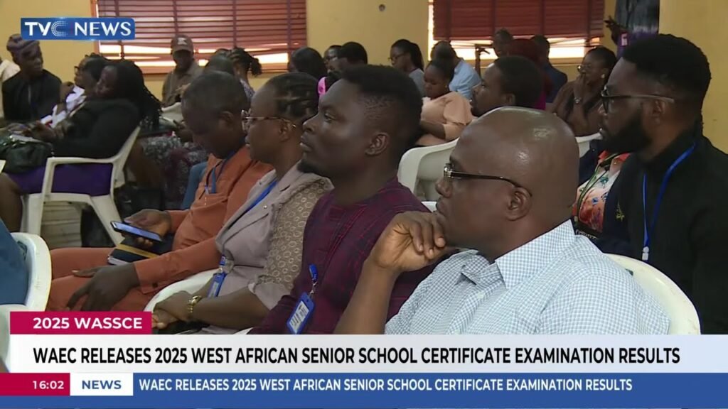 WAEC Releases 2025 West African SSCE Results WAEC Releases 2025 West African SSCE Results