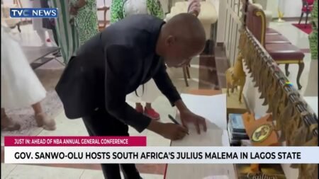 Gov Sanwo-olu Hosts South Africa’s Julius Malema In Lagos