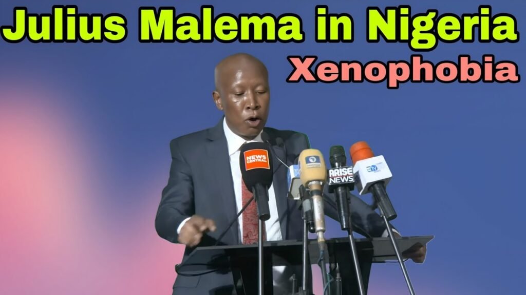 Julius Malema in Nigeria addressing about Xenophobia amongst Africans.