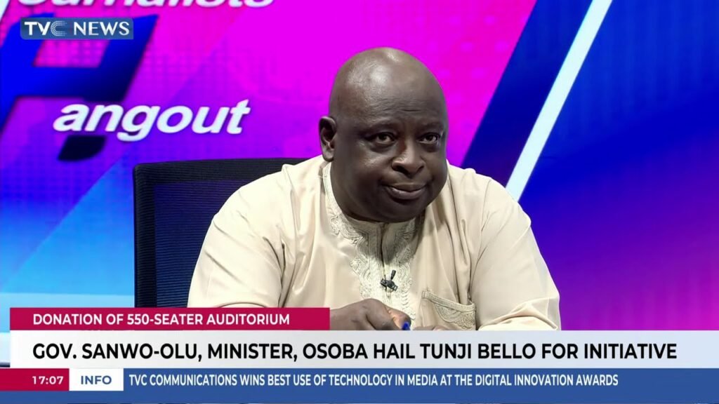 Governor Sanwo-Olu, Minister, Osoba Hail Tunji Bello For Donation Of 550-Seater Auditorium