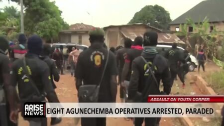 ASSAULT OF YOUTH CORPER: EIGHT AGUNECHEMBA OPERATIVES ARRESTED, PARADED