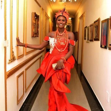 The bride, Natasha Osawaru