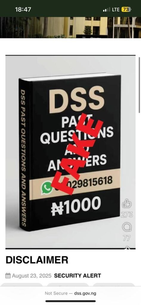 Man arrested for circulating fake recruitment past questions into DSS