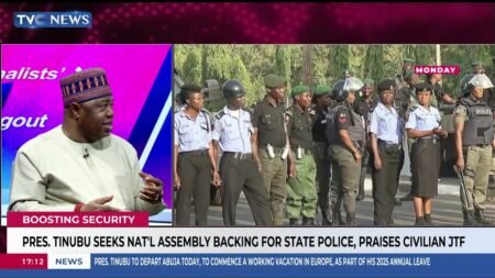 President Tinubu Seeks Nat’l Assembly Backing For State Police, Praises Civilian JTF