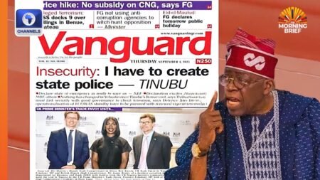 Insecurity: I Have To Create State Police —Tinubu | Newspaper Review