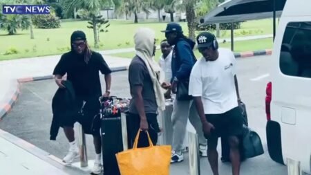 World Cup Qualifiers: Super Eagles players arrive at the Four Points Hotel camp in Ikot Ikpene