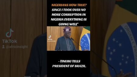 NO MORE CORRUPTION IN NIGERIA EVERYTHING IS GOING WELL” TINUBU TELLS BRAZILIAN PRESIDENT. #news