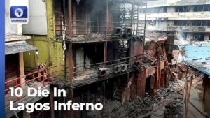10 Persons Die In Afriland Towers Fire, Properties Worth Millions Destroyed In Mandilas Inferno