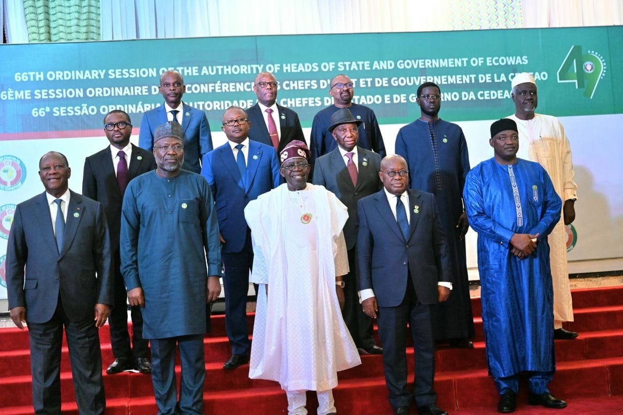 President Bola Tinubu with other ECOWAS leaders