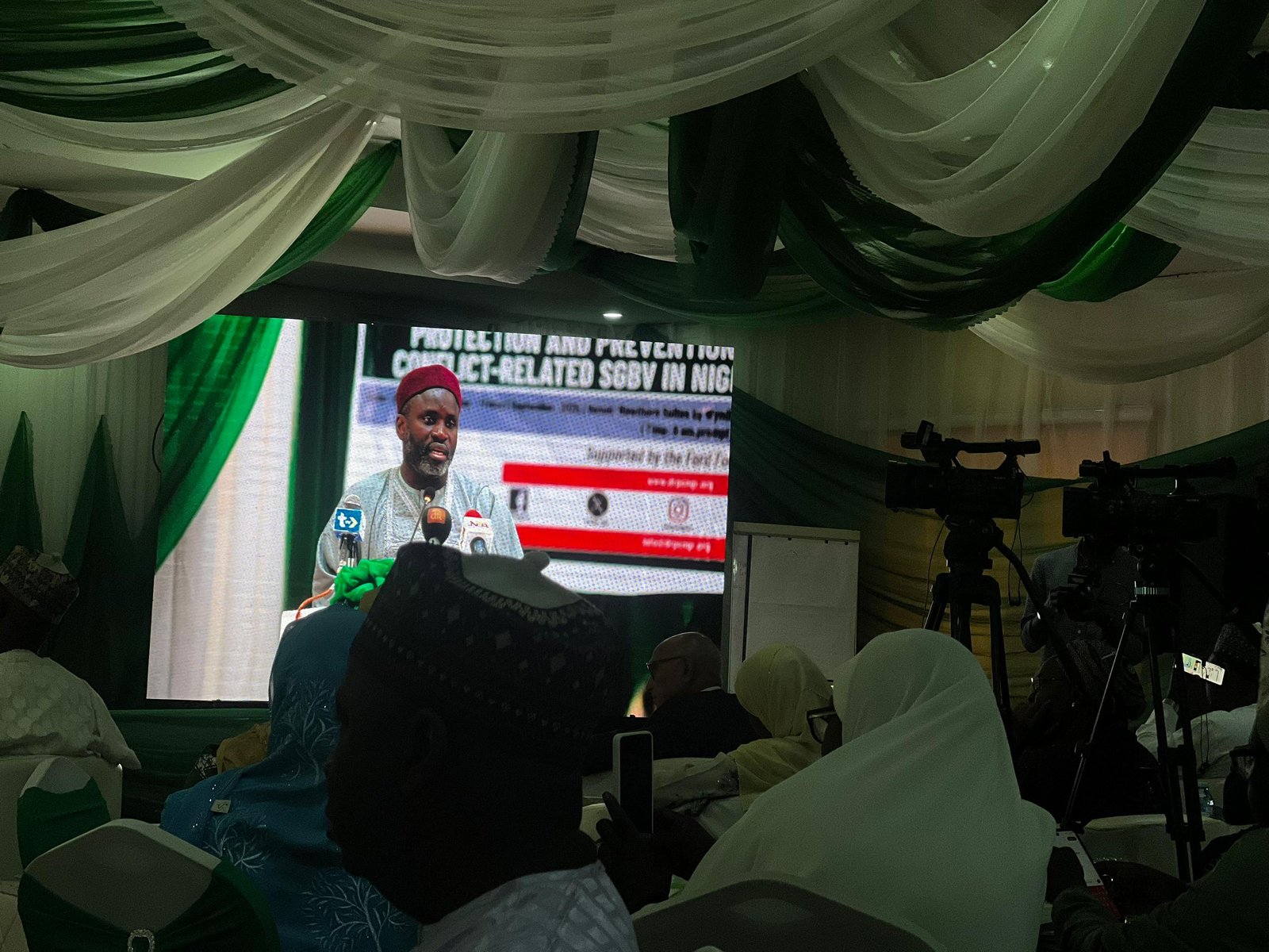 The Commissioner for Religious Affairs, Kano State, Tijjani Auwal, presents goodwill address