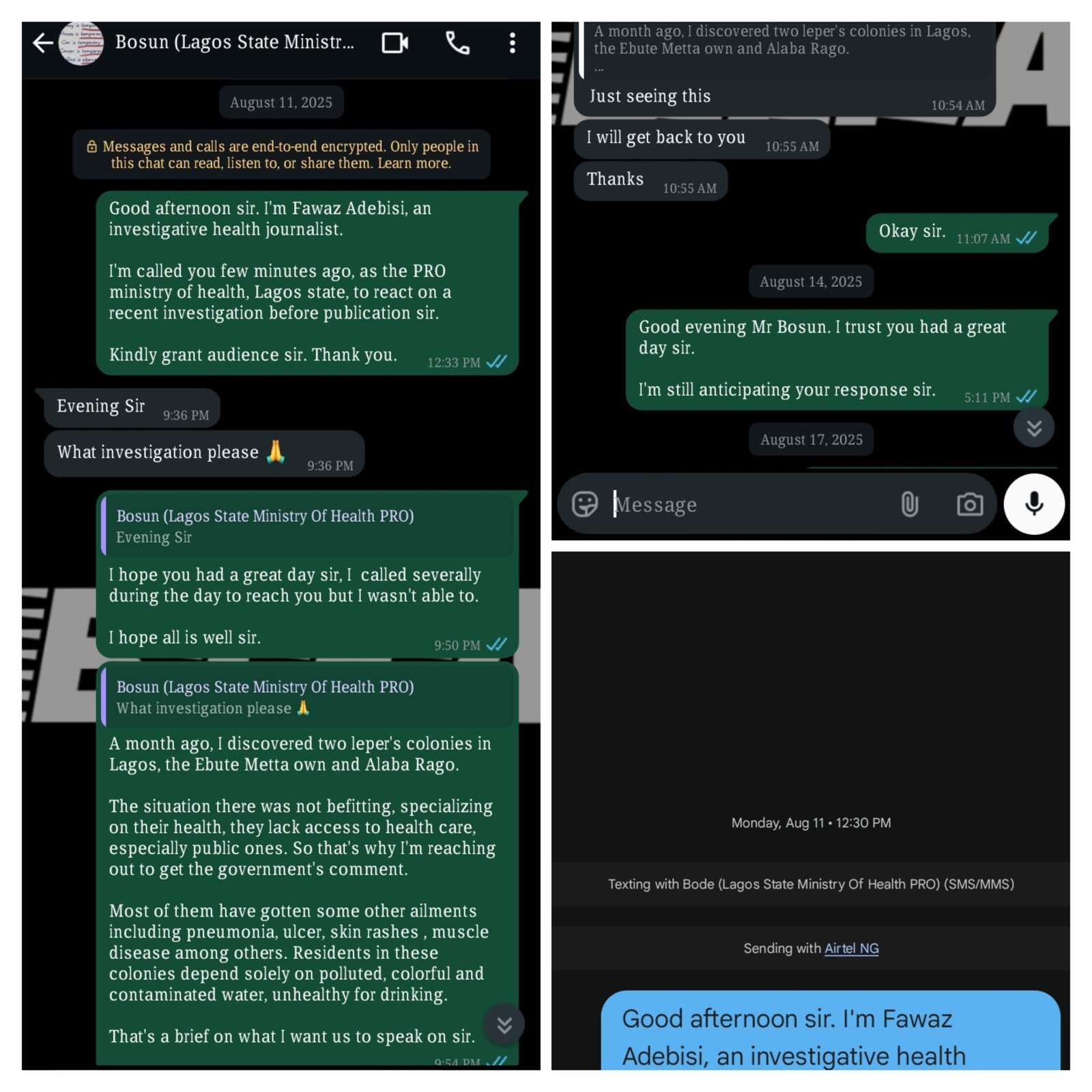 A conversation with Mr Bosun