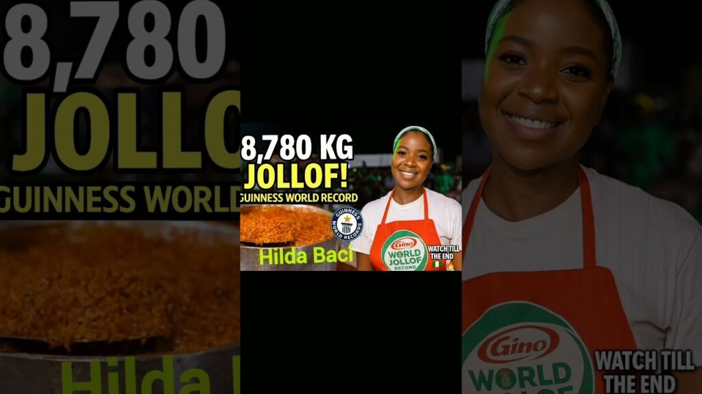 Hilda Baci broke another Guinness World Record #hildabaci #NigeriaNews #naija #jollof #breakingnews