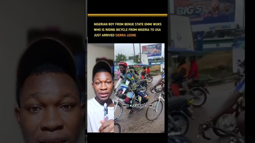 Riding Bicycle from Nigeria to USA #shorts #nigerianews