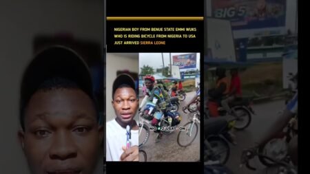 Riding Bicycle from Nigeria to USA #shorts #nigerianews