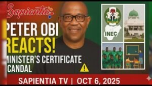 Peter Obi Breaks Silence on Minister’s Certificate Scandal | Nigeria News Update (Oct 6, 2025)