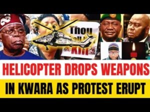 Breaking News: Protest Erupt In Kwara After Helicopter Dropped Armed Men Who Started Attack #2025