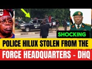 Breaking News: Nigerian Police Official Vehicle Stolen From Force Headquarters In Abuja.
