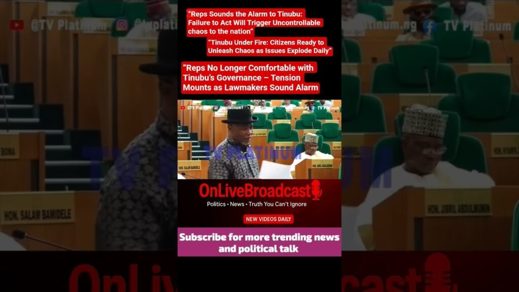 #breakingnews #dailynews #news #shorts #nigeria “Reps No Longer Comfortable with Tinubu’s Governance