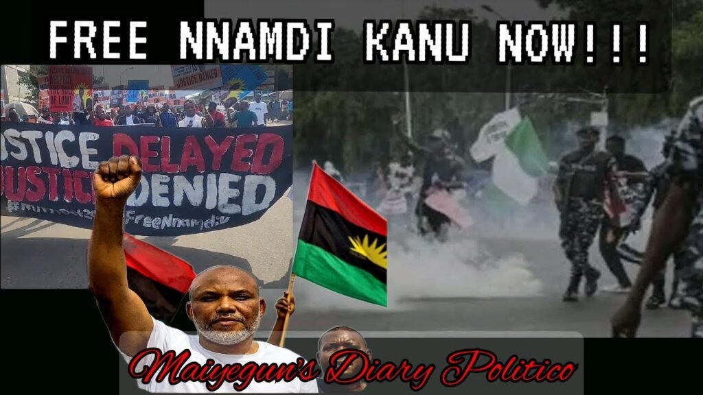 BREAKING: Abuja Standstill For Free Nnamdi Kanu Protest; Police Shooting Protesters, Arrests Brother
