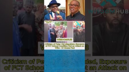 Criticism of Peter Obi Misguided, Exposure of FCT School Condition Not an Attack on Wike – Dr Moses