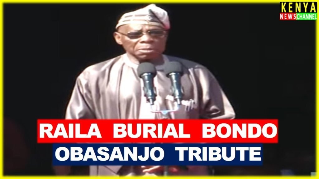 SAD former Nigeria President Obasanjo Tribute Speech to Raila Odinga during Burial in Bondo