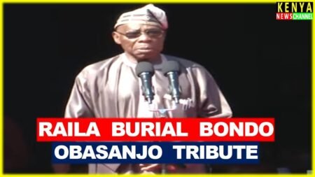 SAD former Nigeria President Obasanjo Tribute Speech to Raila Odinga during Burial in Bondo