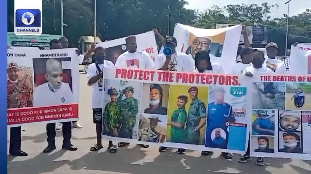 Protesters Decry Insecurity In South East, Fault Calls For Nnamdi Kanu’s Release