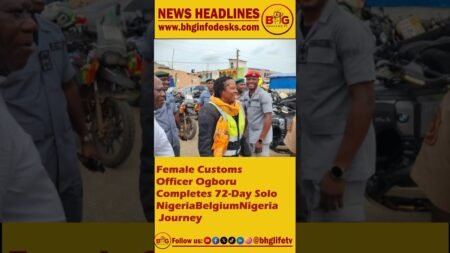 Female Customs Officer Ogboru Completes 72-Day Solo Nigeria–Belgium–Nigeria Journey #trending #news