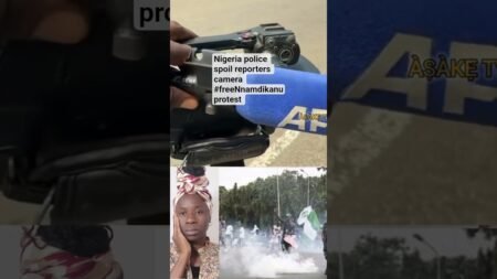 NIGERIA POLICE SPOIL REPORTERS CAMERA #FREENNAMDIKANUPROTEST #news #asaketvshow