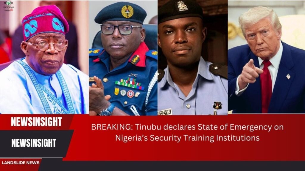 BREAKING: Tinubu declares State of Emergency on Nigeria’s Security Training, Denies is due to Trump