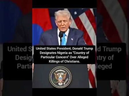 Trump Designates Nigeria as “Country of Particular Concern” Over Alleged Killings of Christians…