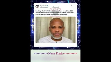Headline News:…Nnamdi Kanu reportedly moved from DSS Abuja to prison in Sokoto.